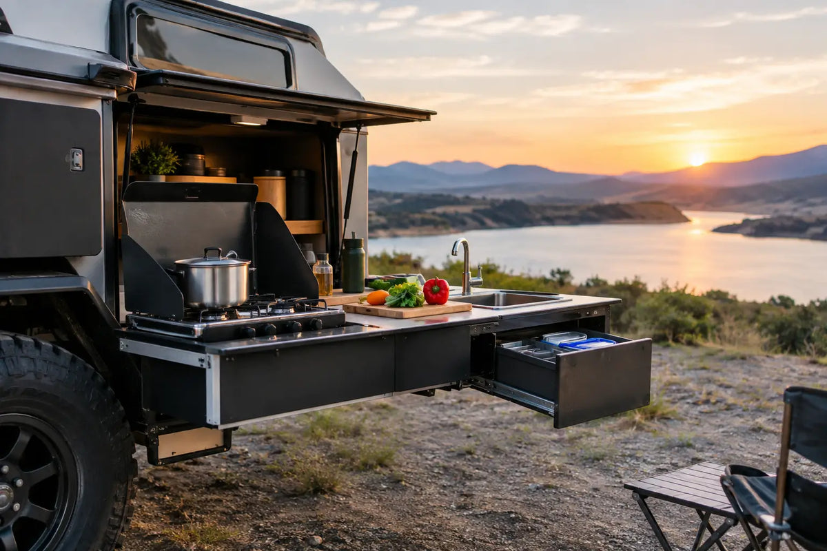 Camper Trailer Kitchen Review for Off-Grid Touring